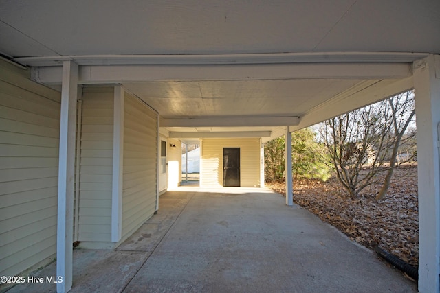 view of patio / terrace featuring a carport