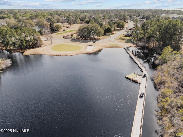 6148 Sugar Pine Dr, Wilmington, NC 28412 - drone / aerial view of a nearby body of water and a tree filled landscape