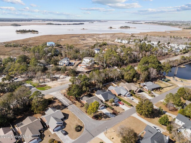 6148 Sugar Pine Dr, Wilmington, NC 28412 - aerial view of property and surrounding area with a large body of water and nearby suburban area
