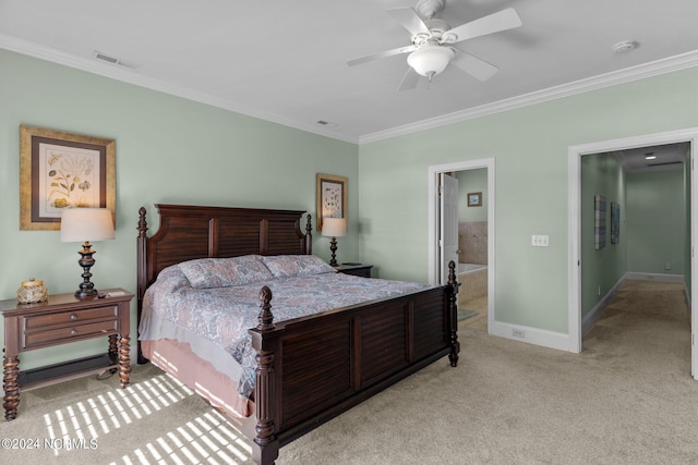 sitting room featuring light carpet and ornamental molding