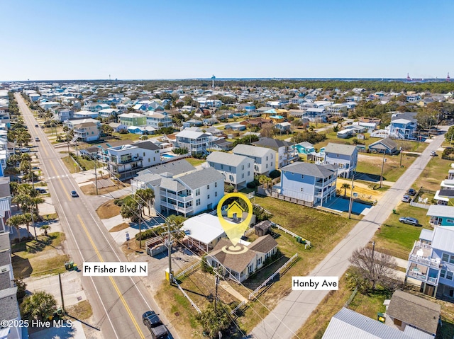 bird's eye view featuring a residential view