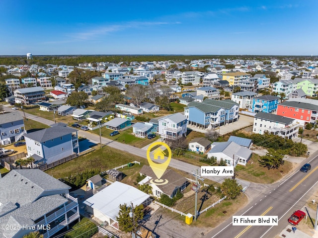 aerial view featuring a residential view