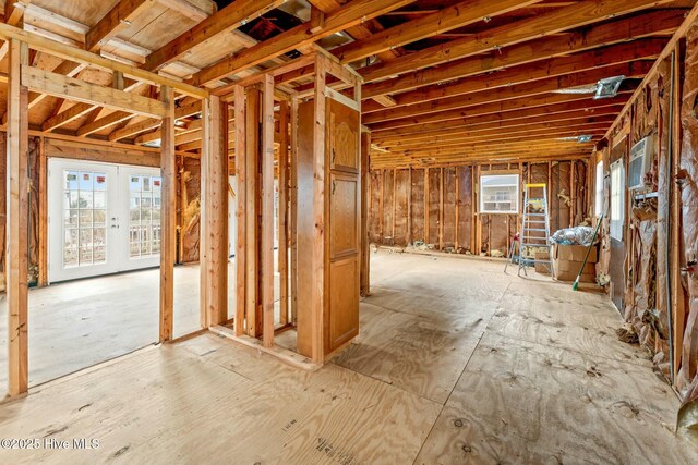 misc room featuring plenty of natural light and french doors