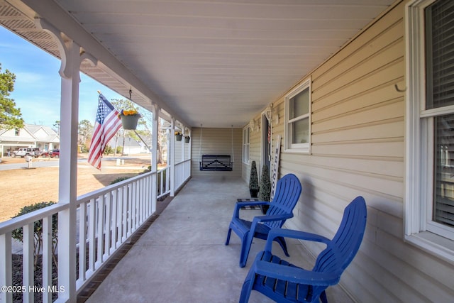 view of patio with covered porch