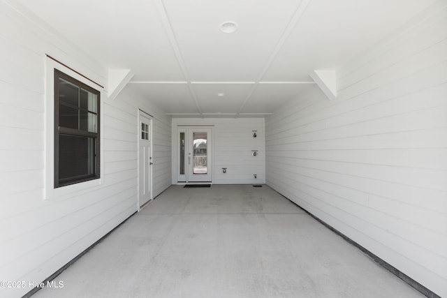 view of patio with a carport
