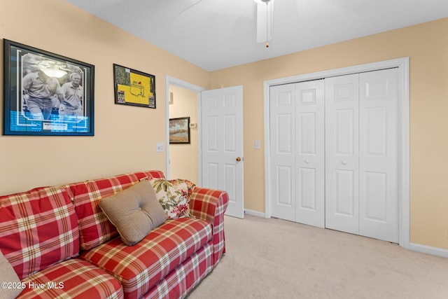 view of carpeted living room