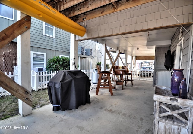 view of patio / terrace with a grill