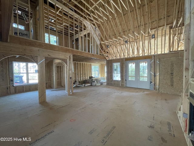 miscellaneous room with a high ceiling