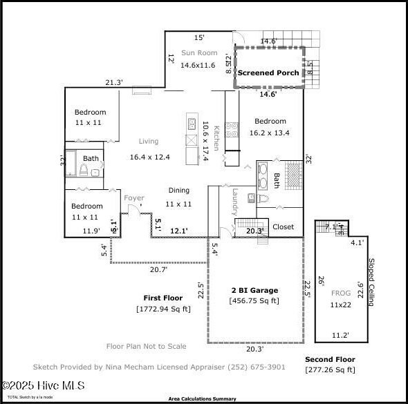 125 Neeley Ln, New Bern, NC 28560 - unfurnished sunroom with a deck, plenty of natural light, wood finished floors, and visible vents