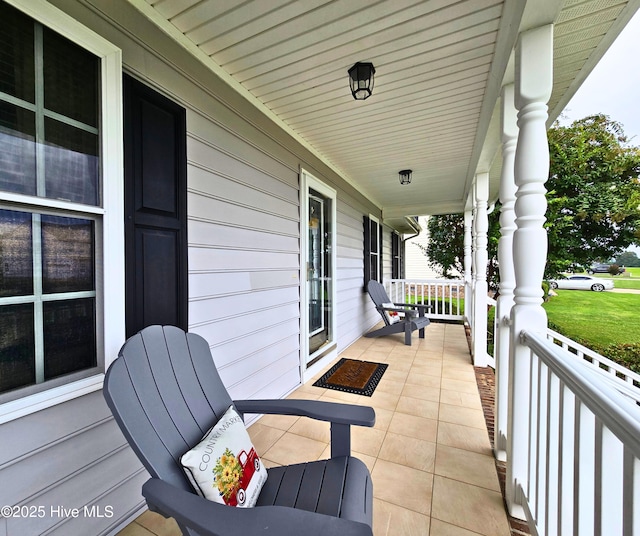 balcony with covered porch