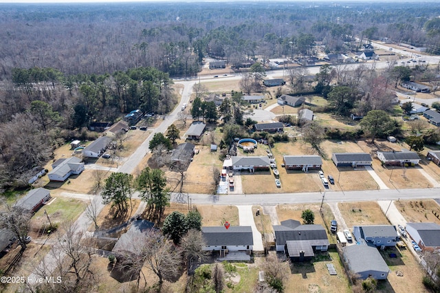 drone / aerial view with a residential view