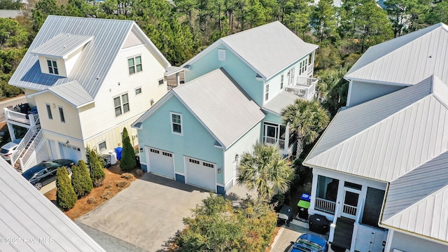 drone / aerial view with a residential view