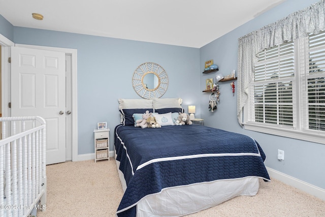 bedroom with carpet floors