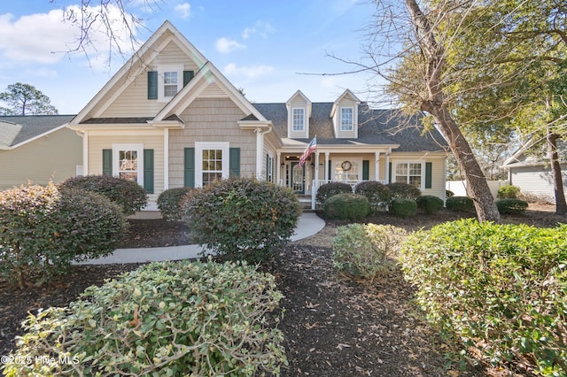 view of front of property with a porch