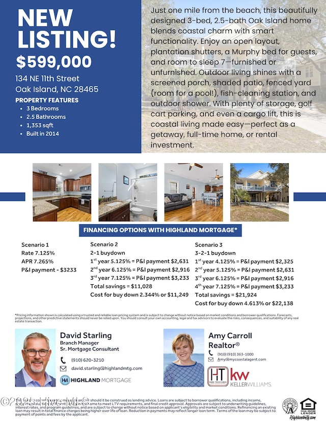 134 NE 11th St, Oak Island, NC 28465 - view of a document with multiple images