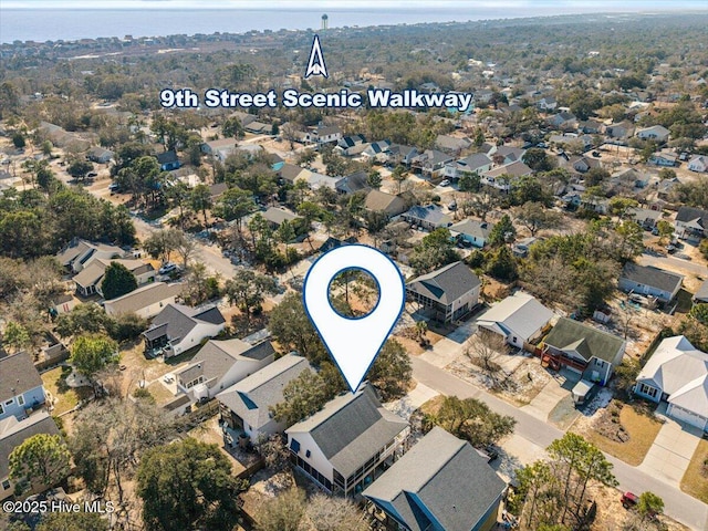 bird's eye view with a residential view