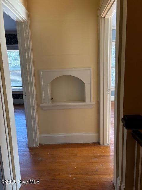 interior details with wood-type flooring