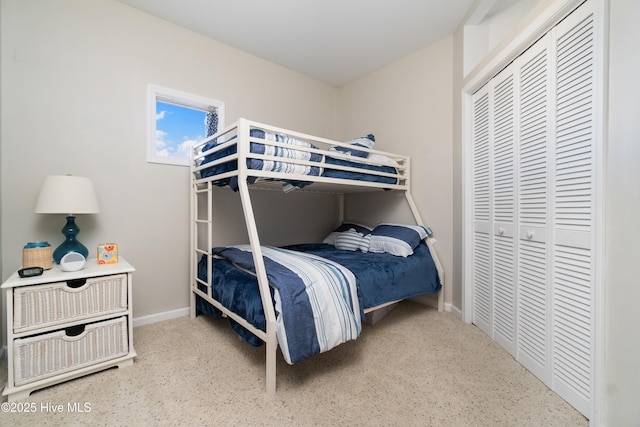 bedroom featuring a closet