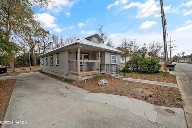 bungalow-style house featuring a porch