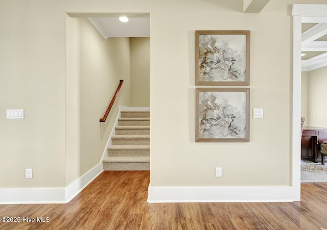 hallway featuring hardwood / wood-style flooring