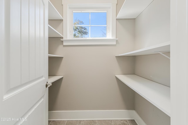 view of walk in closet