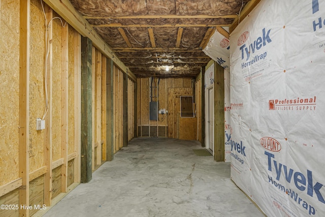 interior space with electric panel