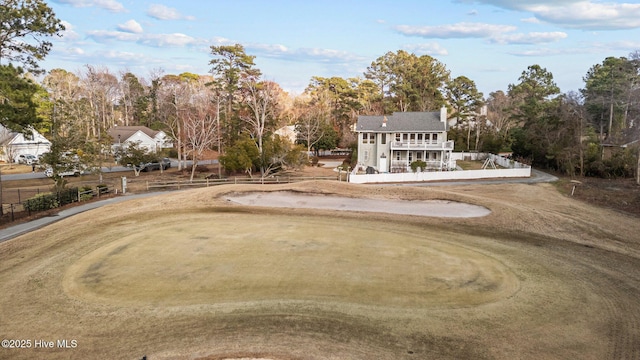 806 Lord Granville Dr, Morehead City, NC 28557 - view of home's community with fence, view of scattered trees, and view of golf course