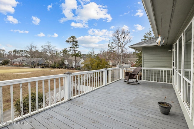 806 Lord Granville Dr, Morehead City, NC 28557 - wooden terrace with a residential view
