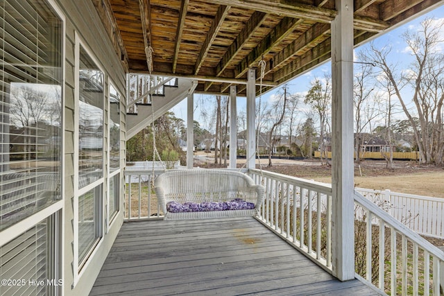 806 Lord Granville Dr, Morehead City, NC 28557 - wooden deck with a residential view
