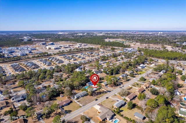 bird's eye view with a residential view