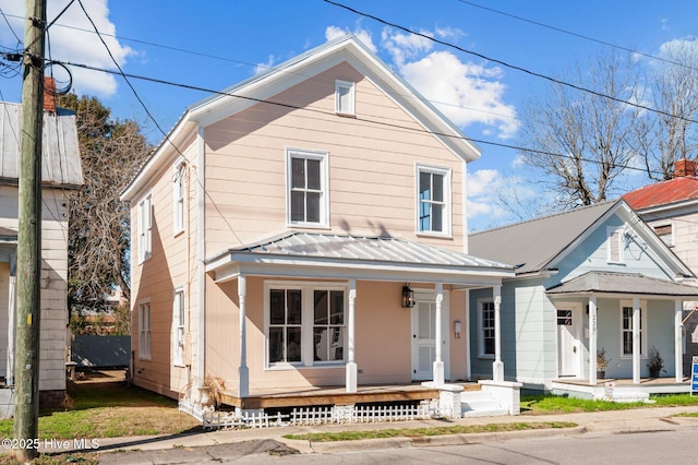 view of front of home featuring covered porch