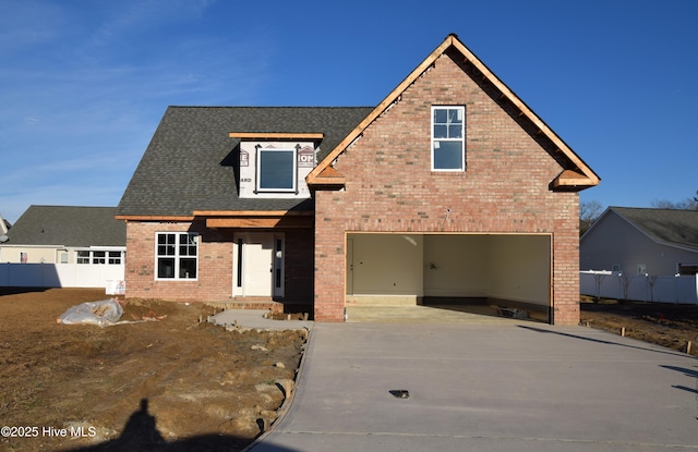 view of front of home featuring a garage