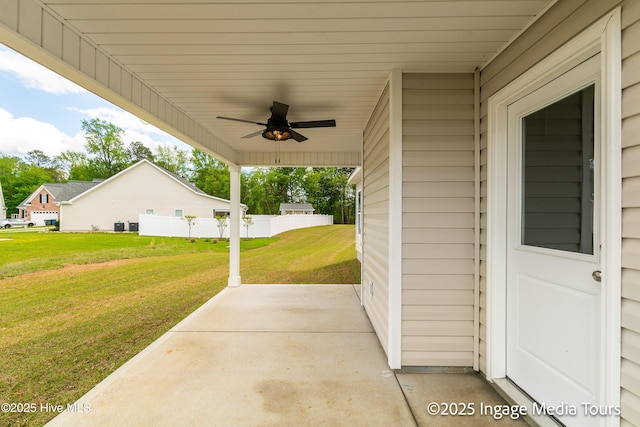 1200 Hunley Ct, Winterville, NC 28590 - view of patio / terrace with a ceiling fan