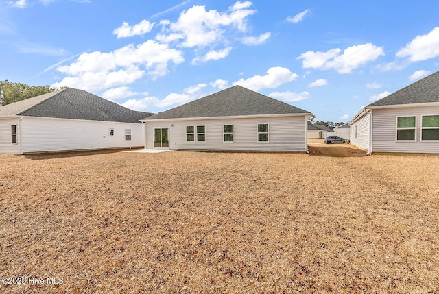 rear view of house featuring a patio area