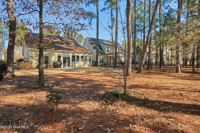 exterior space featuring fence