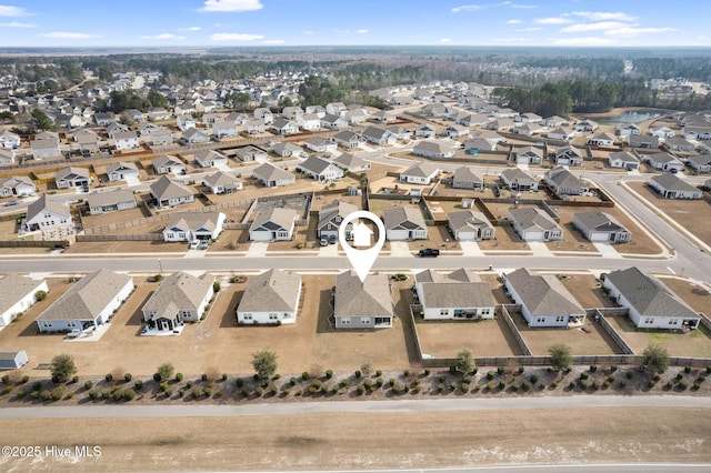 bird's eye view with a residential view