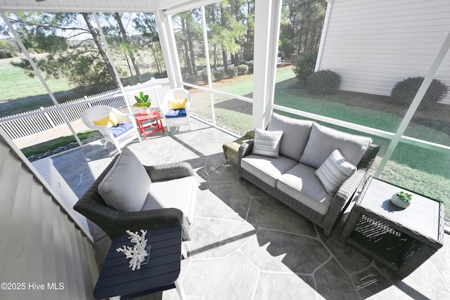 view of sunroom