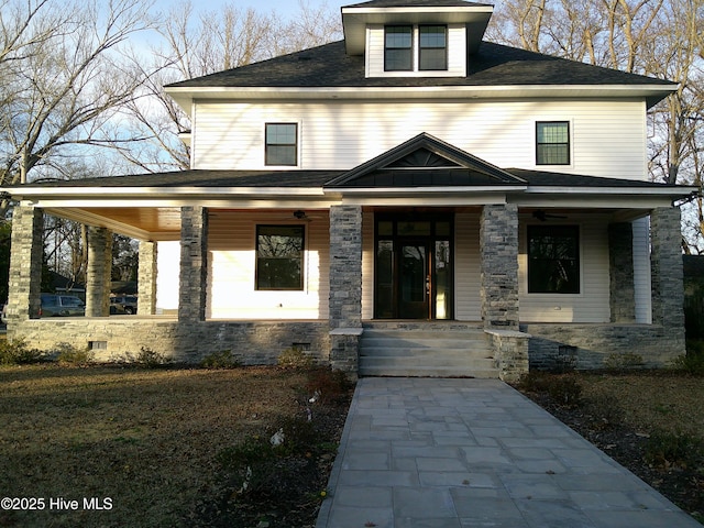 view of front facade with a porch