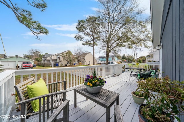 deck featuring a residential view