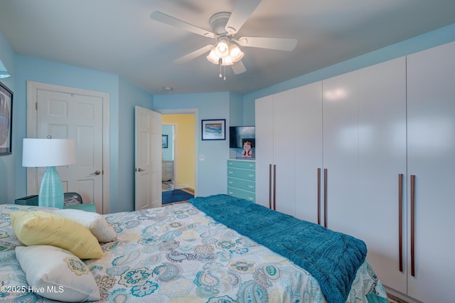 2017 W Beach Dr, Oak Island, NC 28465 - bedroom featuring ceiling fan