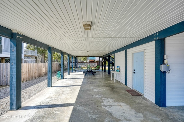 view of patio featuring a fenced backyard