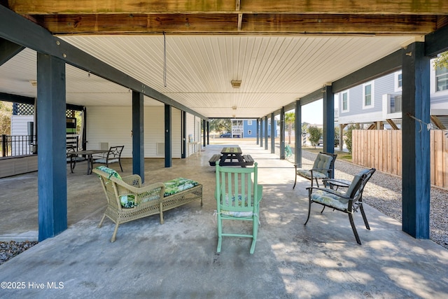 view of patio / terrace with fence