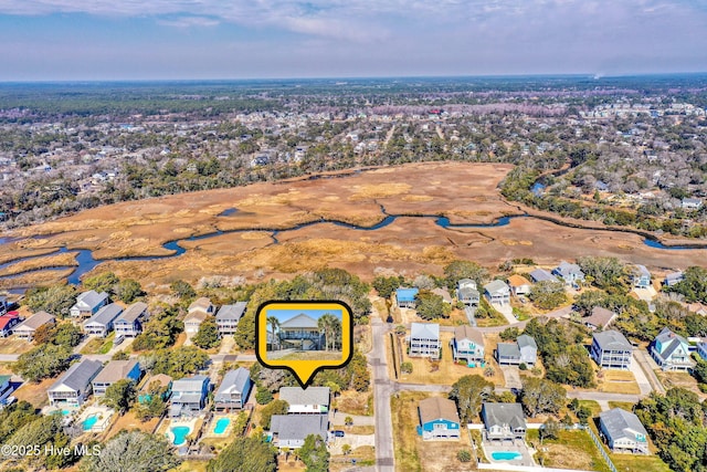 aerial view featuring a residential view