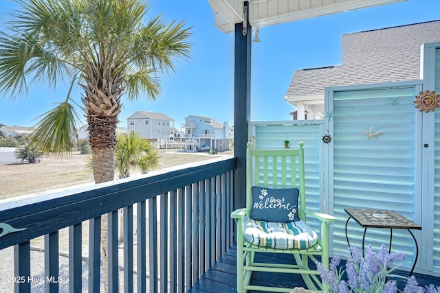 balcony with a residential view