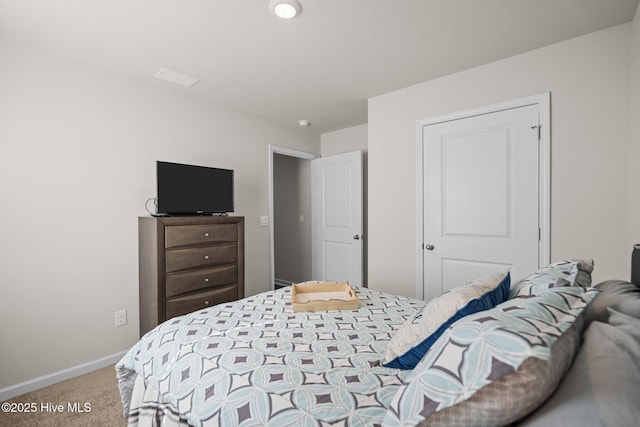 view of carpeted bedroom