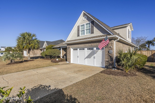 view of property exterior featuring a garage