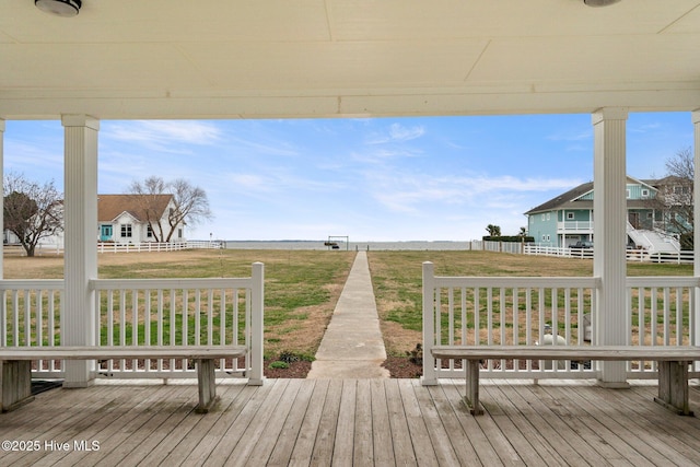 view of wooden terrace