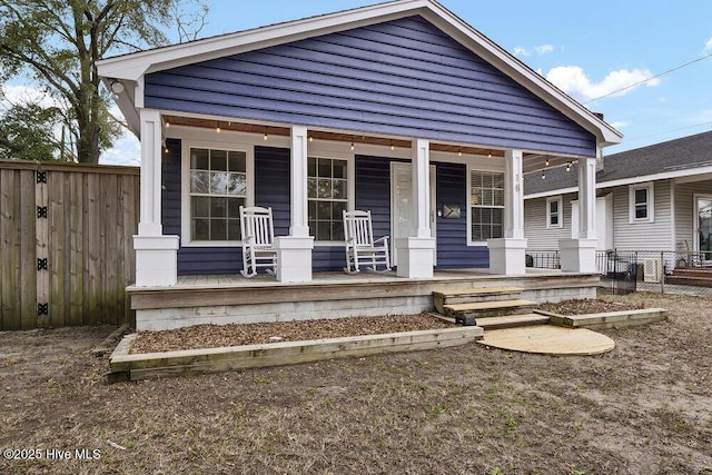 bungalow-style house featuring a porch