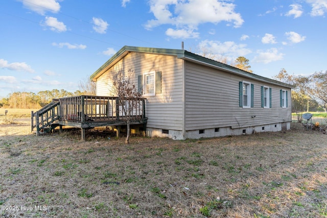 318 Locks No 1 Rd, Riegelwood, NC 28456 - view of side of property featuring a wooden deck