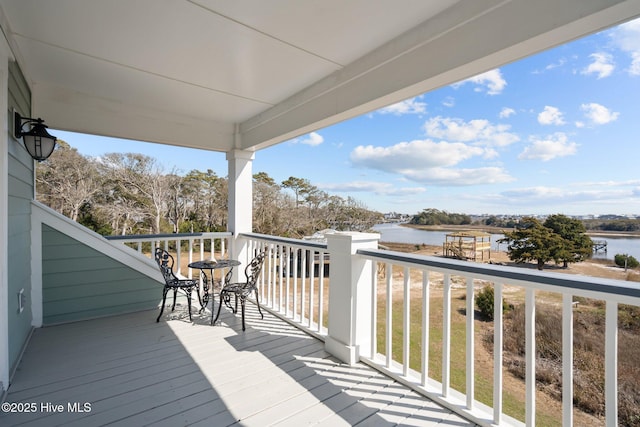 3953 Palm St SE, Bolivia, NC 28422 - wooden deck with a water view